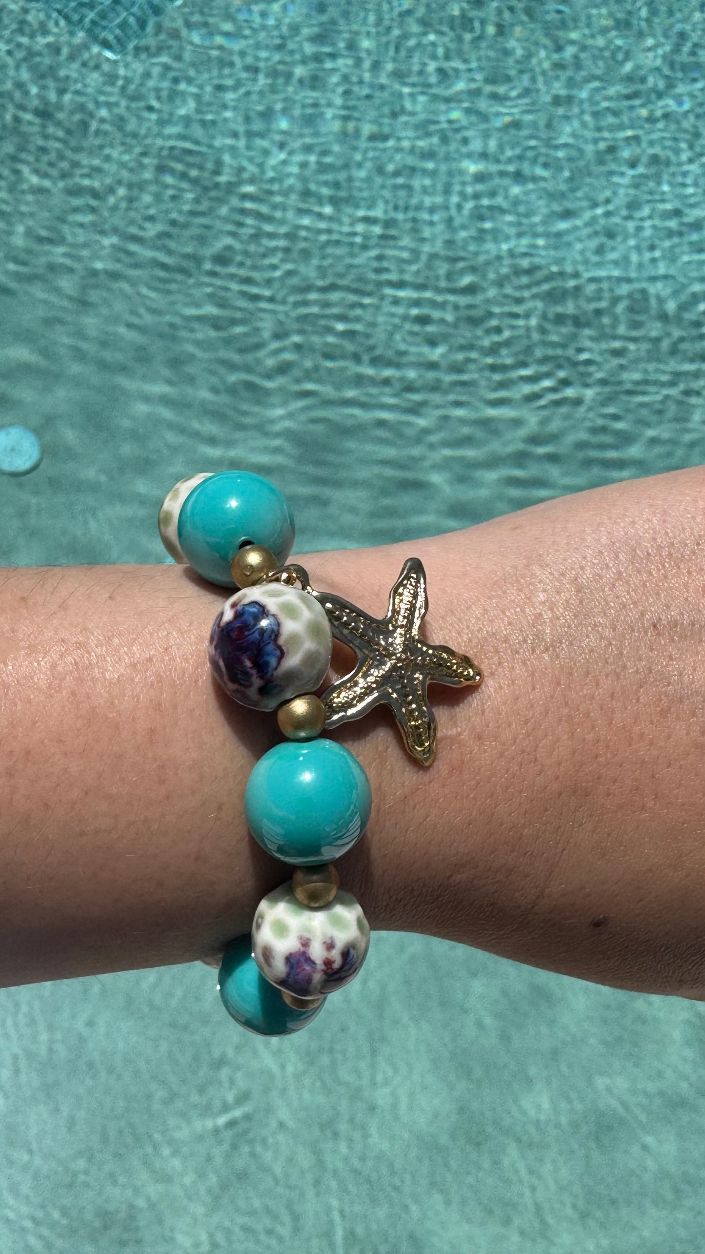 Starfish marble effect bracelets - 3 options