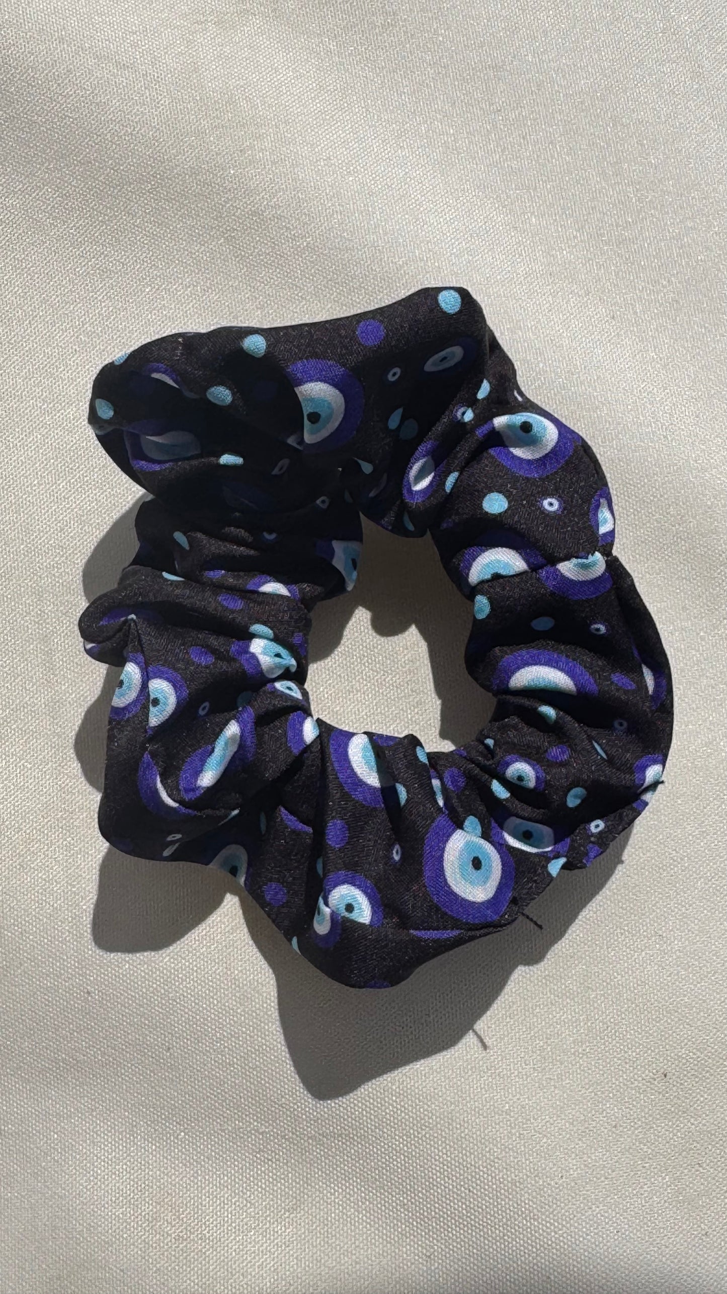 Evil eye scrunchies