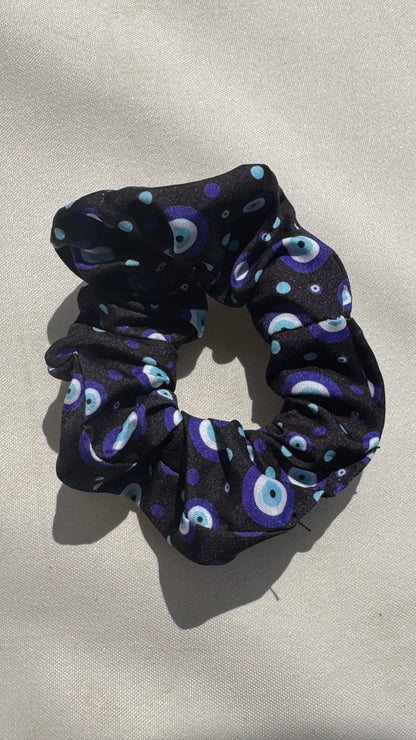 Evil eye scrunchies