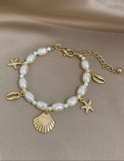 Pearl Under the Sea Necklace & bracelet