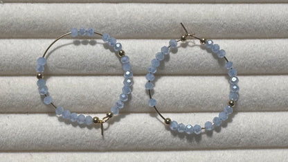 Crystal Hoops - Various colours