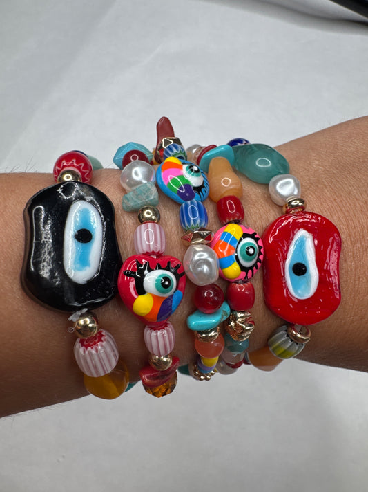 Evil eye rainbow bracelets