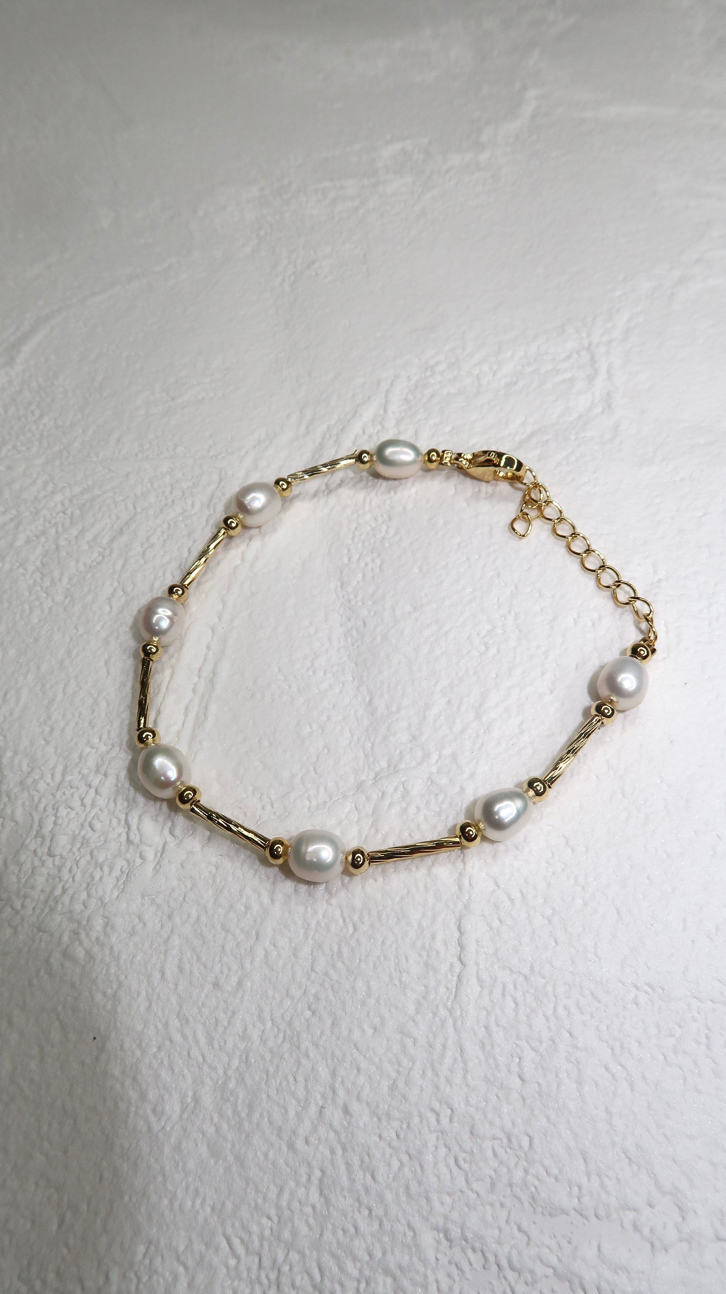 Freshwater Pearl Chain Bracelet - Gold or Silver