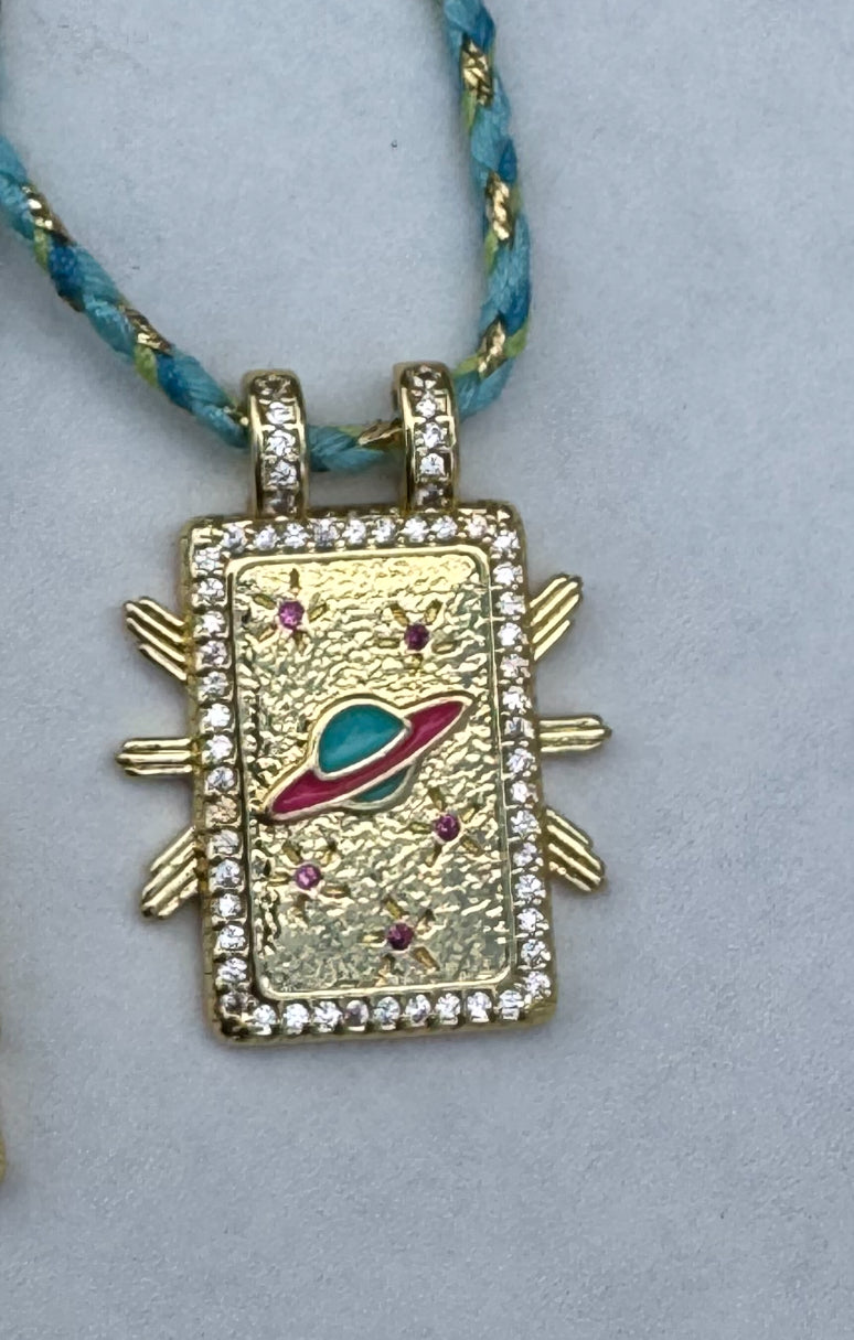 Tarot card necklace - various colours