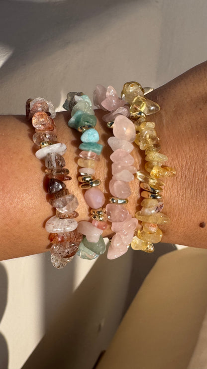 Crystal semiprecious bracelets
