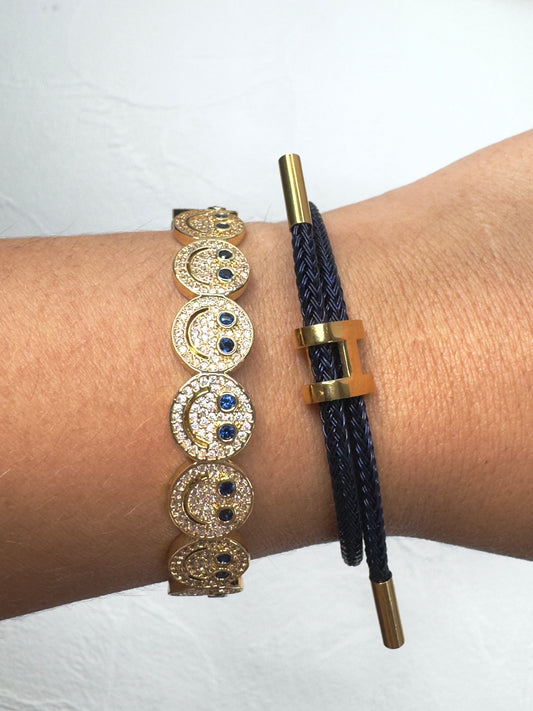 Navy & Gold Bracelet stack