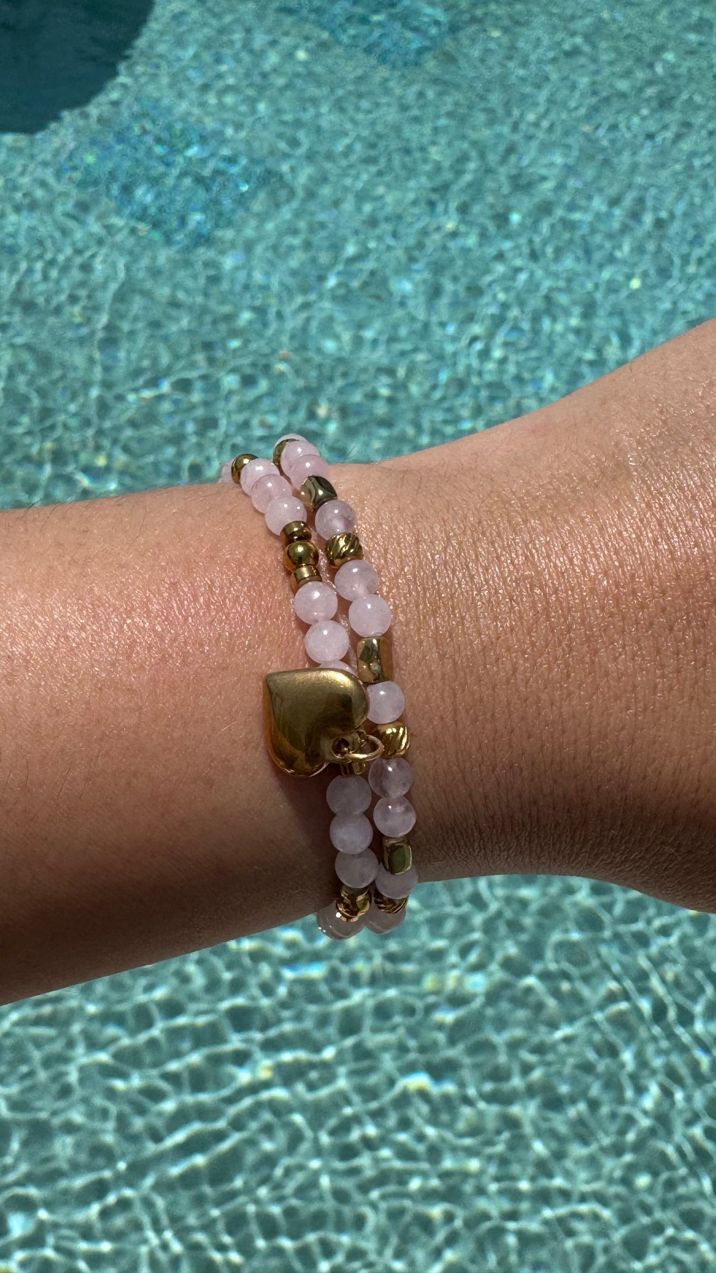 Heart Stone Bracelets - Various colours