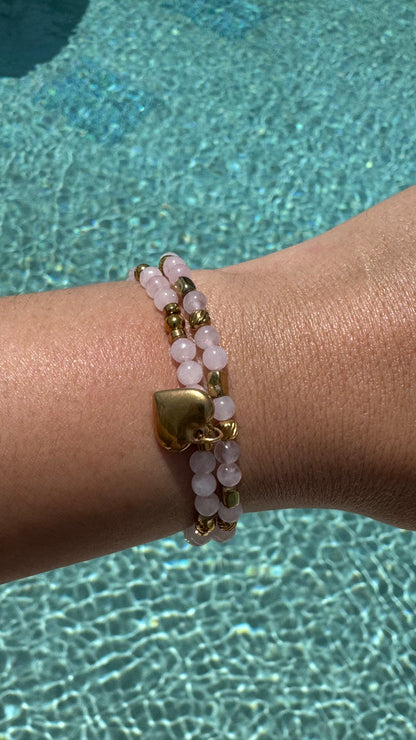 Heart Stone Bracelets - Various colours