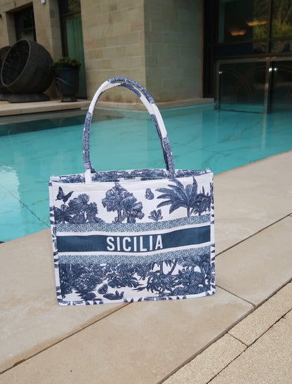 Sicilia Summer Tote Bag - BLUE