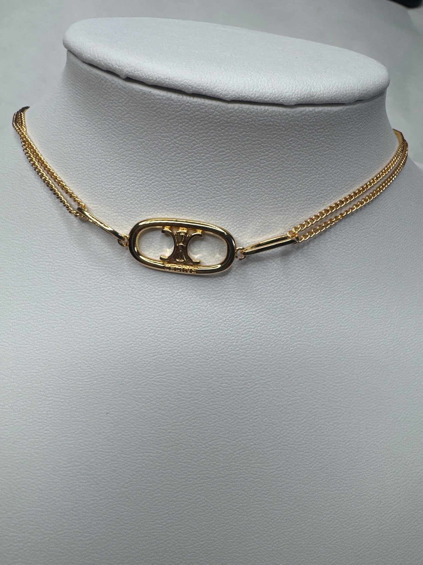 Cece gold choker necklace