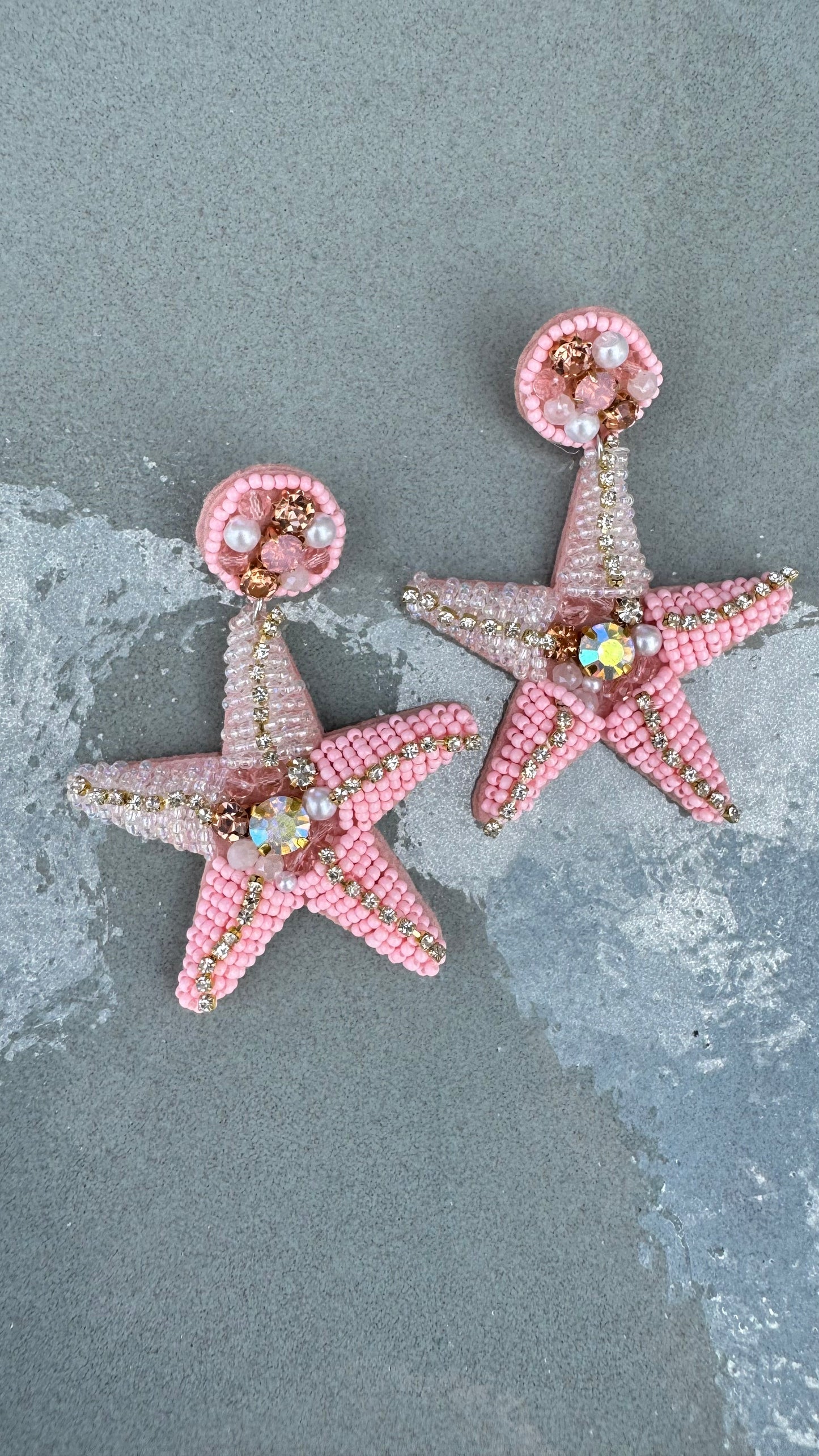 Pink Starfish Earrings