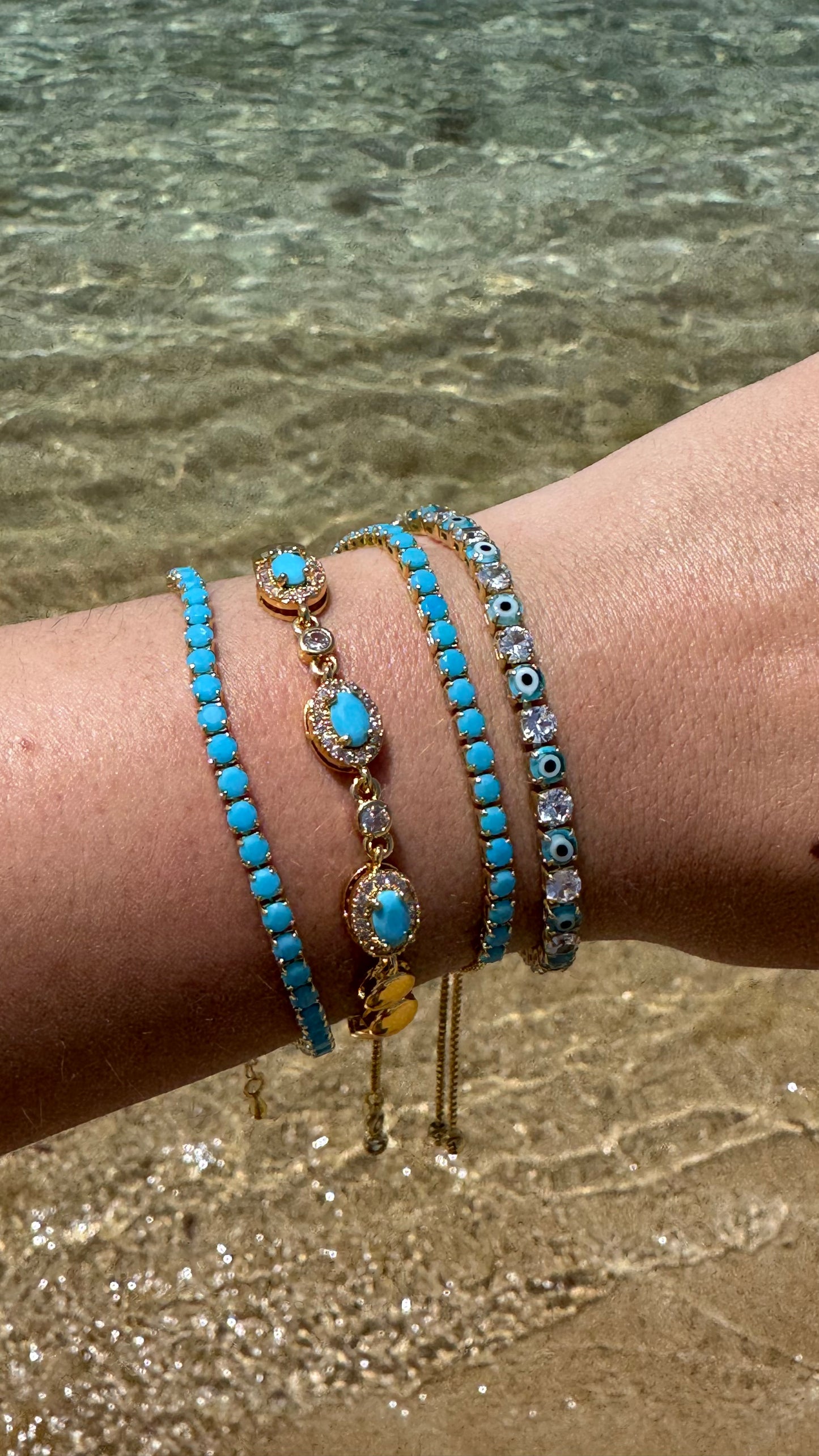 Sea Blue Bracelet Stack