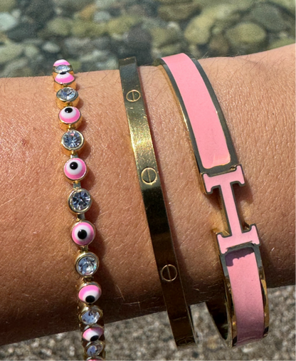 Baby Pink Bracelet stack