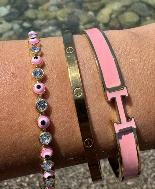 Baby Pink Bracelet stack