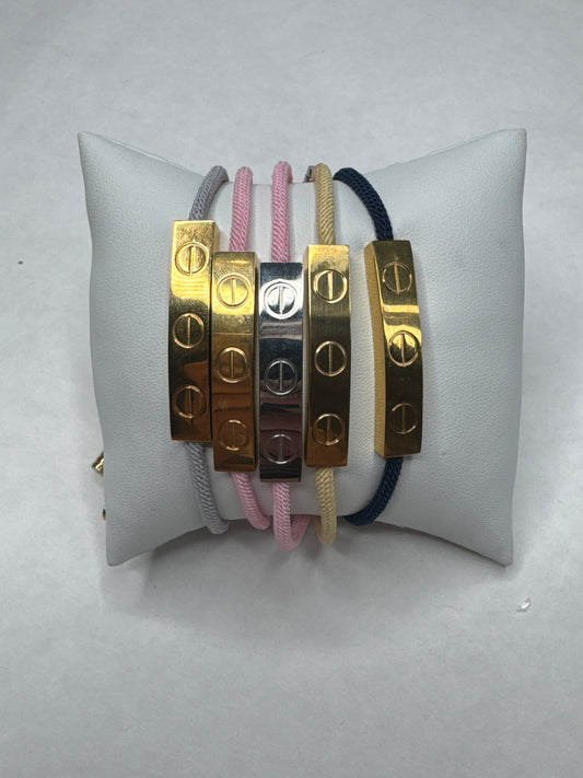 Carter tie bracelets x5 colours