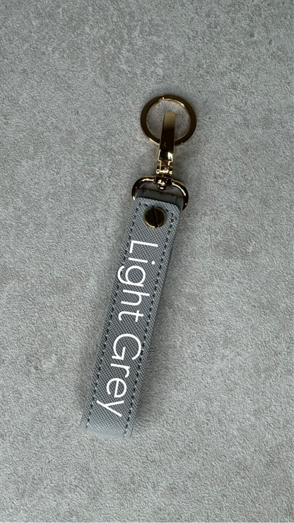 Large Faux Leather Keychain