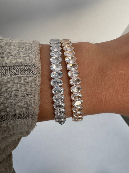 Diamond Bangle - available in Gold or Silver