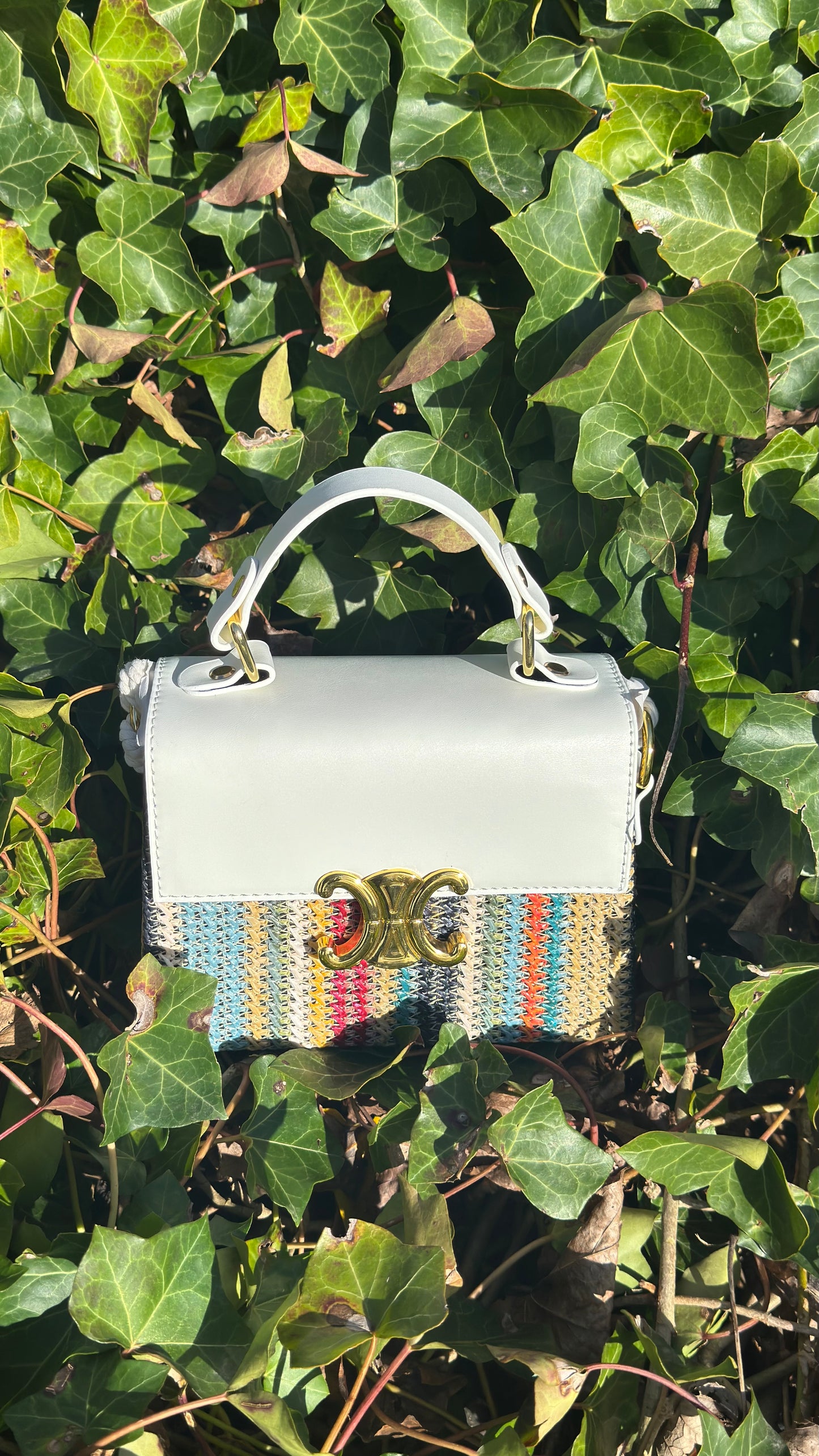 Serena Woven Bag - White