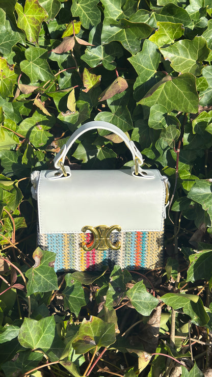 Serena Woven Bag - White