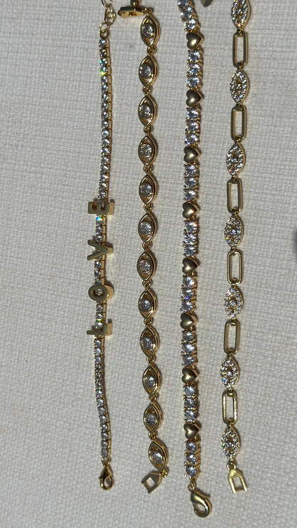 Gold Diamond Bracelets - 4 options