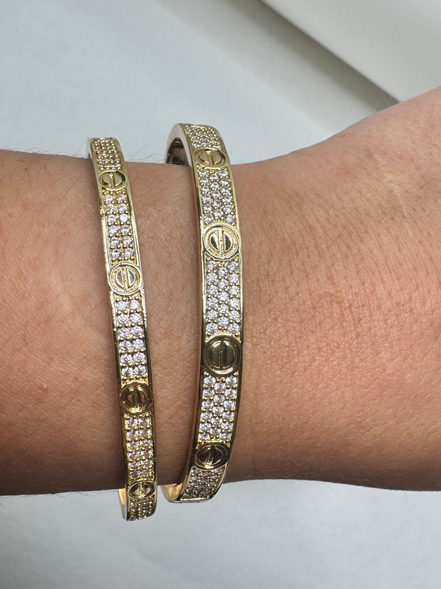 Thin Disco Diamond Bangle -