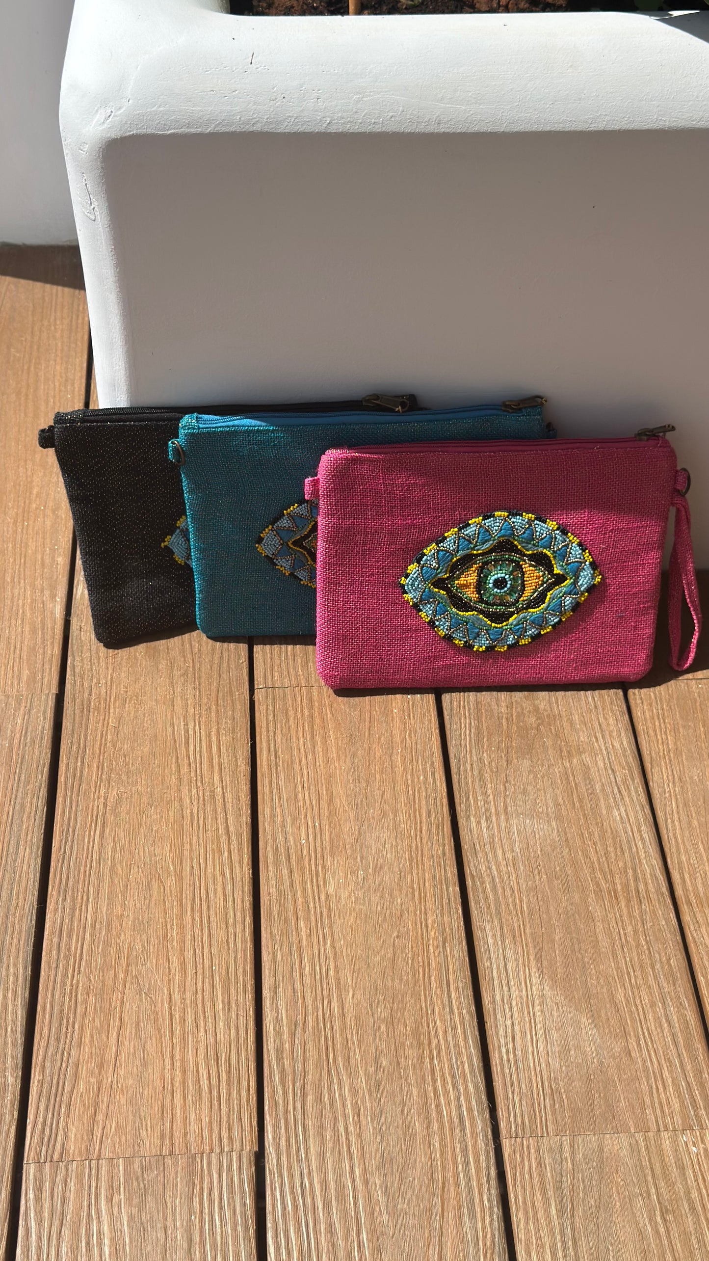 Evil eye clutch bags - 3 colours