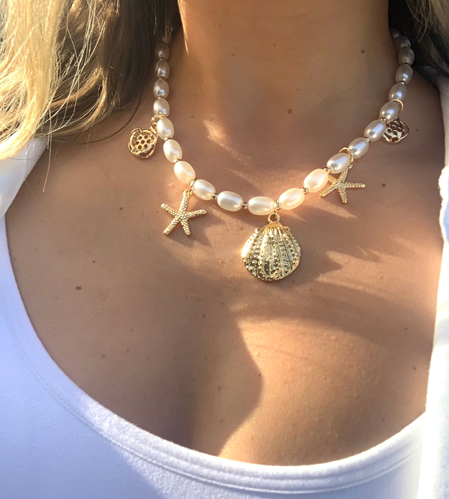 Pearl Under the Sea Necklace & bracelet