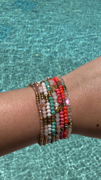 Crystal bracelets - various colours