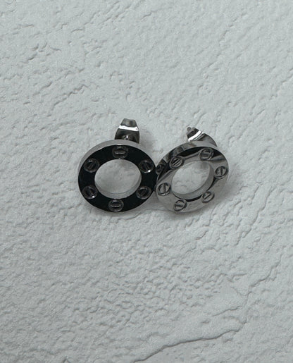 Carter Circle Studs Silver