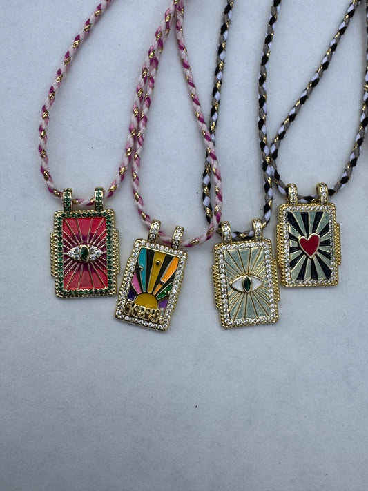 Tarot card necklace - various colours