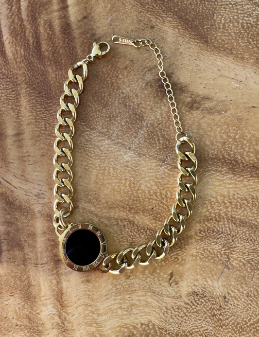 Cloak link bracelet - Black & White