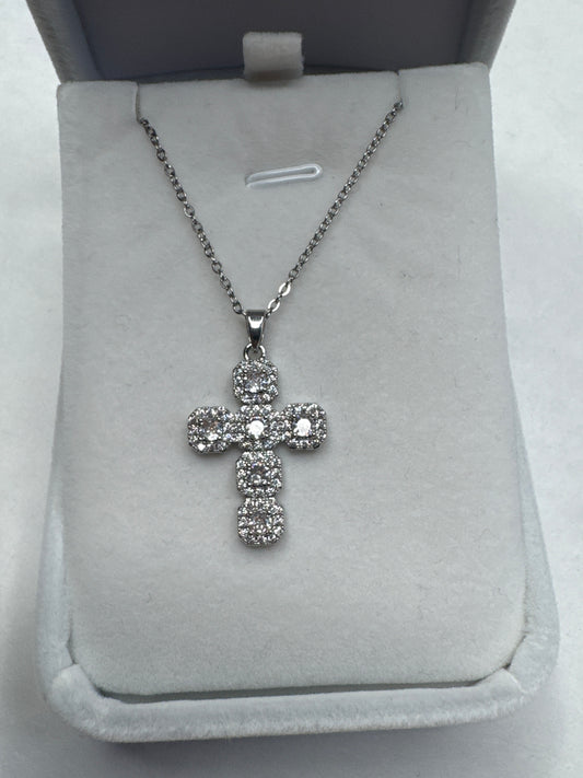 Silver cross necklace