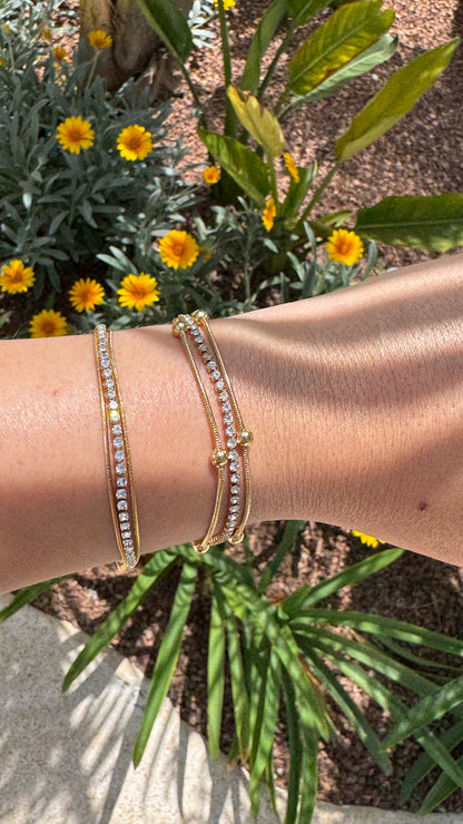Diamond double chain bracelet - 2 options