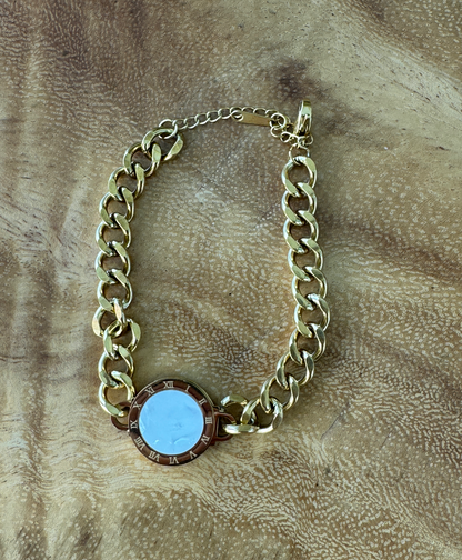 Cloak link bracelet - Black & White