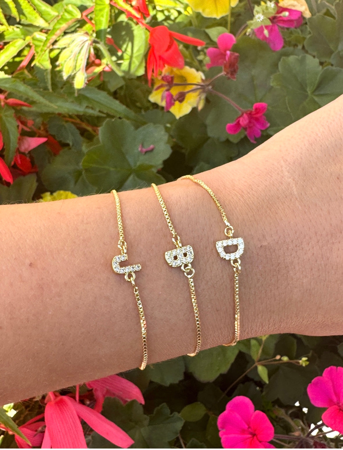 Mini Initial Letter Bracelet - GOLD