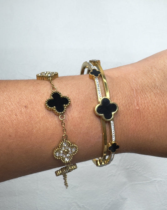 Black & Diamond Bracelet stack