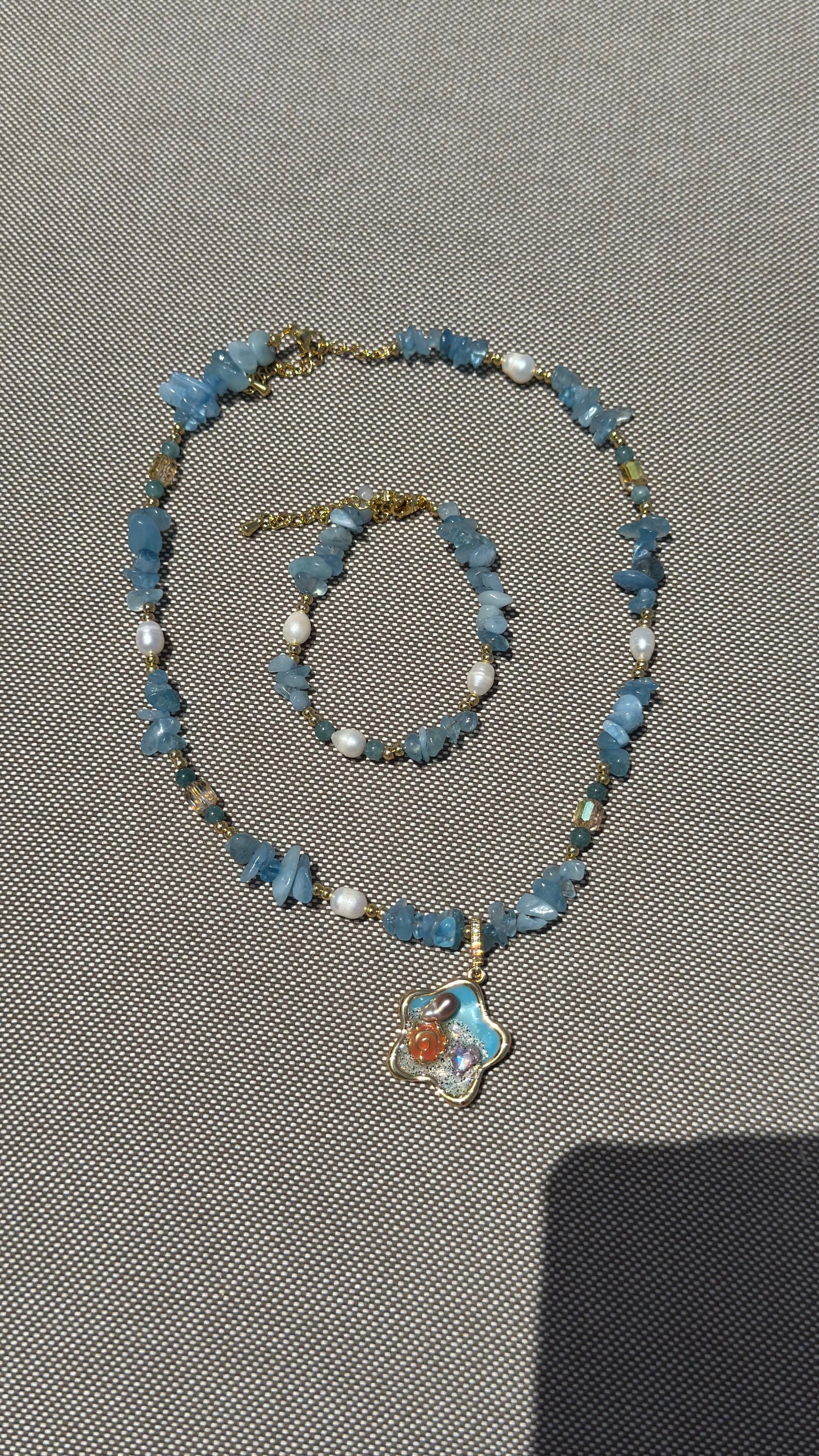 Mother of Pearl Starfish set Blue Set