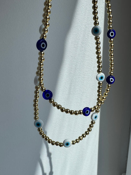 Evil eye Beaded Choker Necklace
