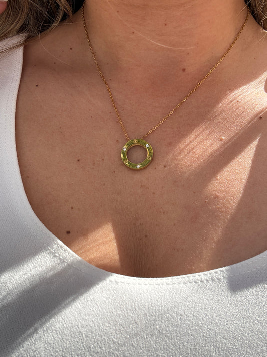 Gold Circle Necklace