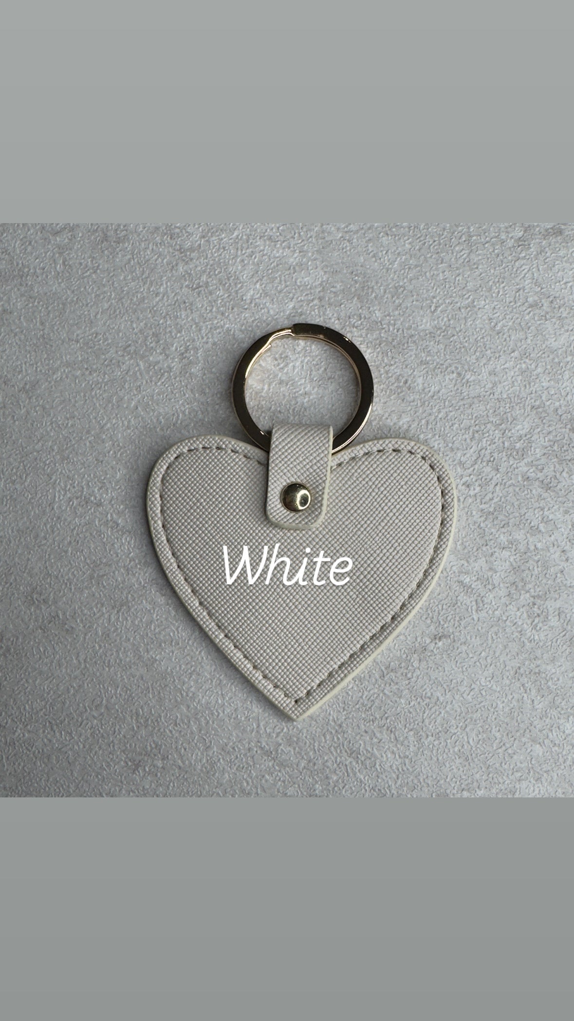 Leather Heart Keychain