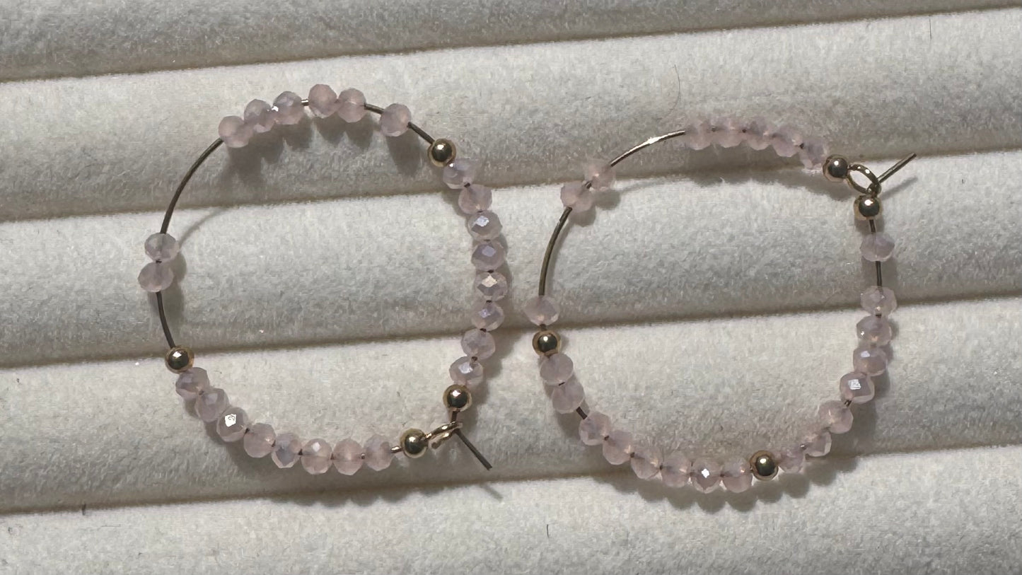 Crystal Hoops - Various colours