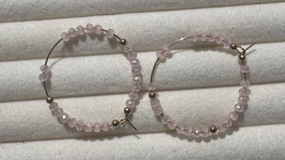 Crystal Hoops - Various colours