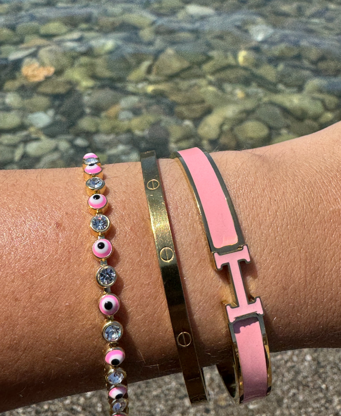 Baby Pink Bracelet stack