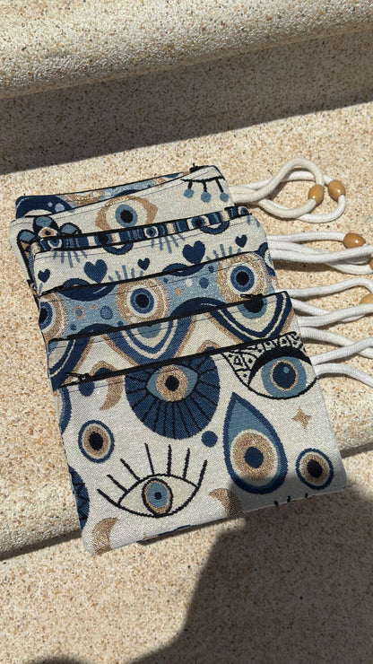 Evil eye wristlet purse - various designs