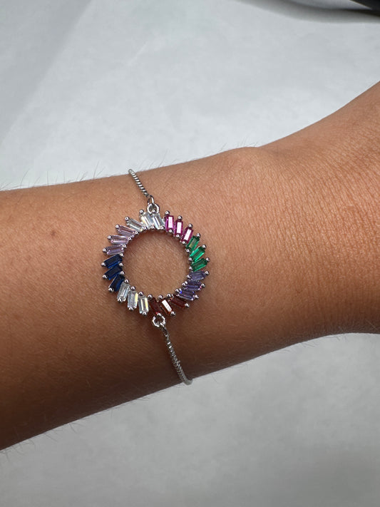 Rainbow circle bracelet