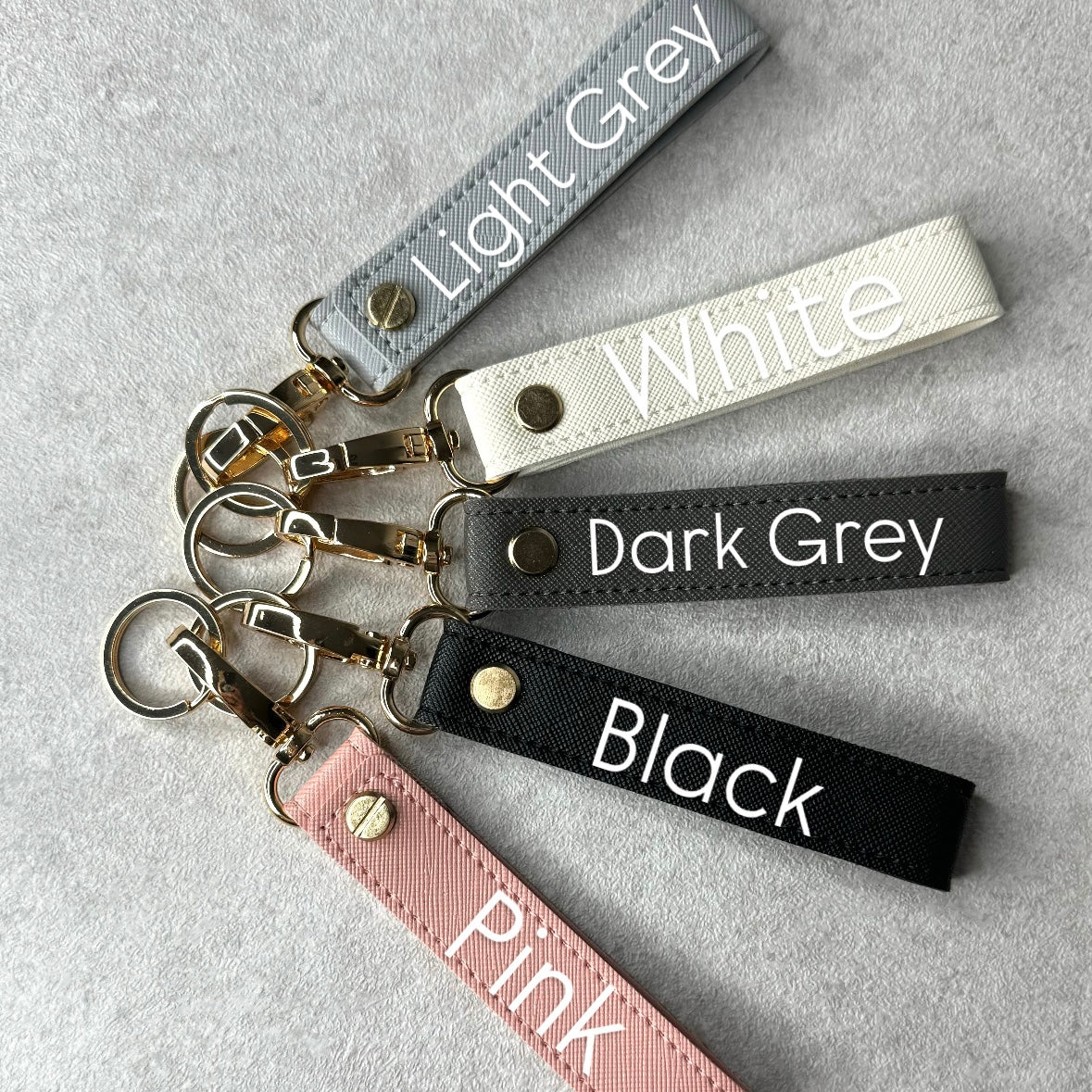 Large Faux Leather Keychain