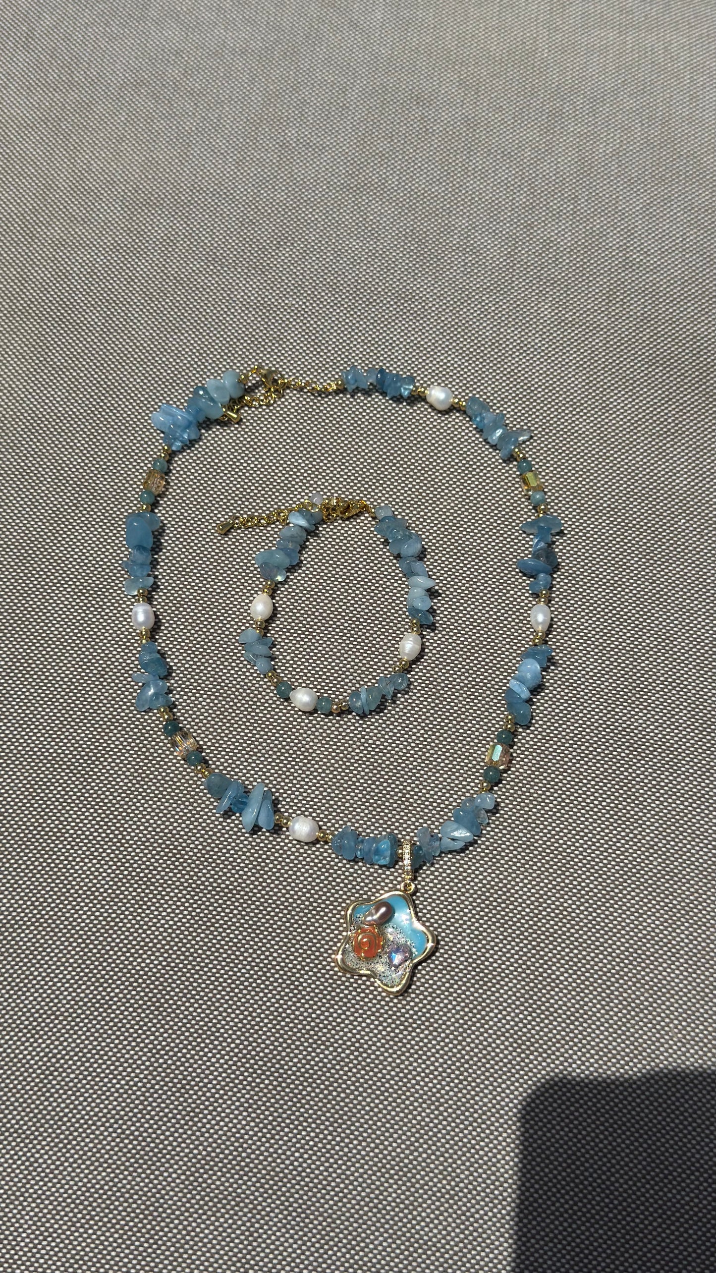 Mother of Pearl Starfish set Blue Set