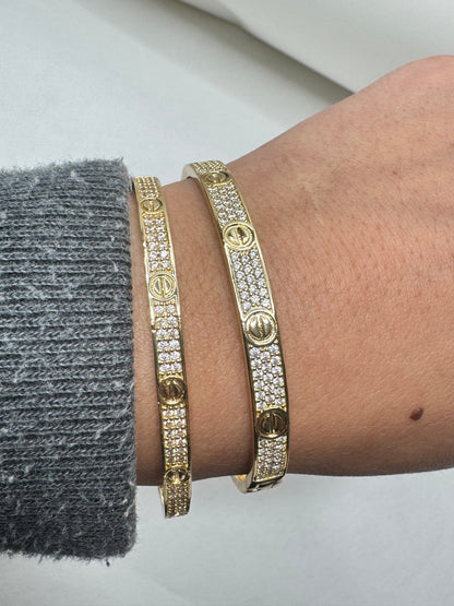 Thin Disco Diamond Bangle -