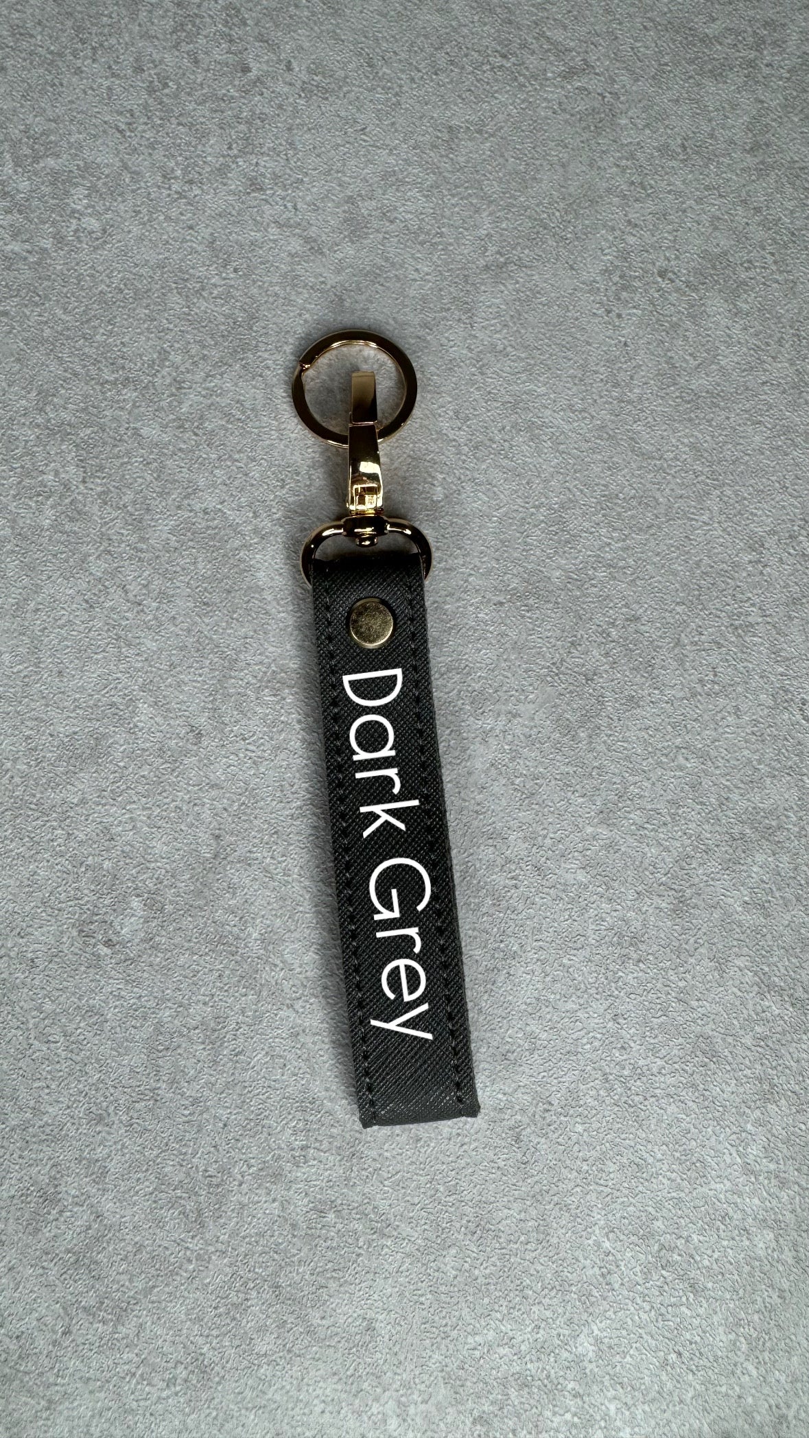 Large Faux Leather Keychain