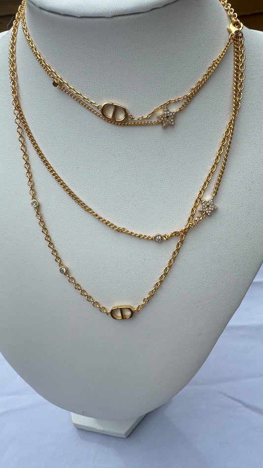 CD Gold Bracelet & Necklace Set